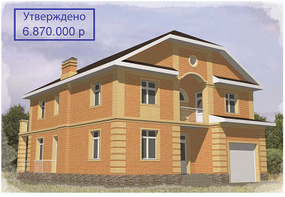 Проект кирпичного дома 290 кв.м.